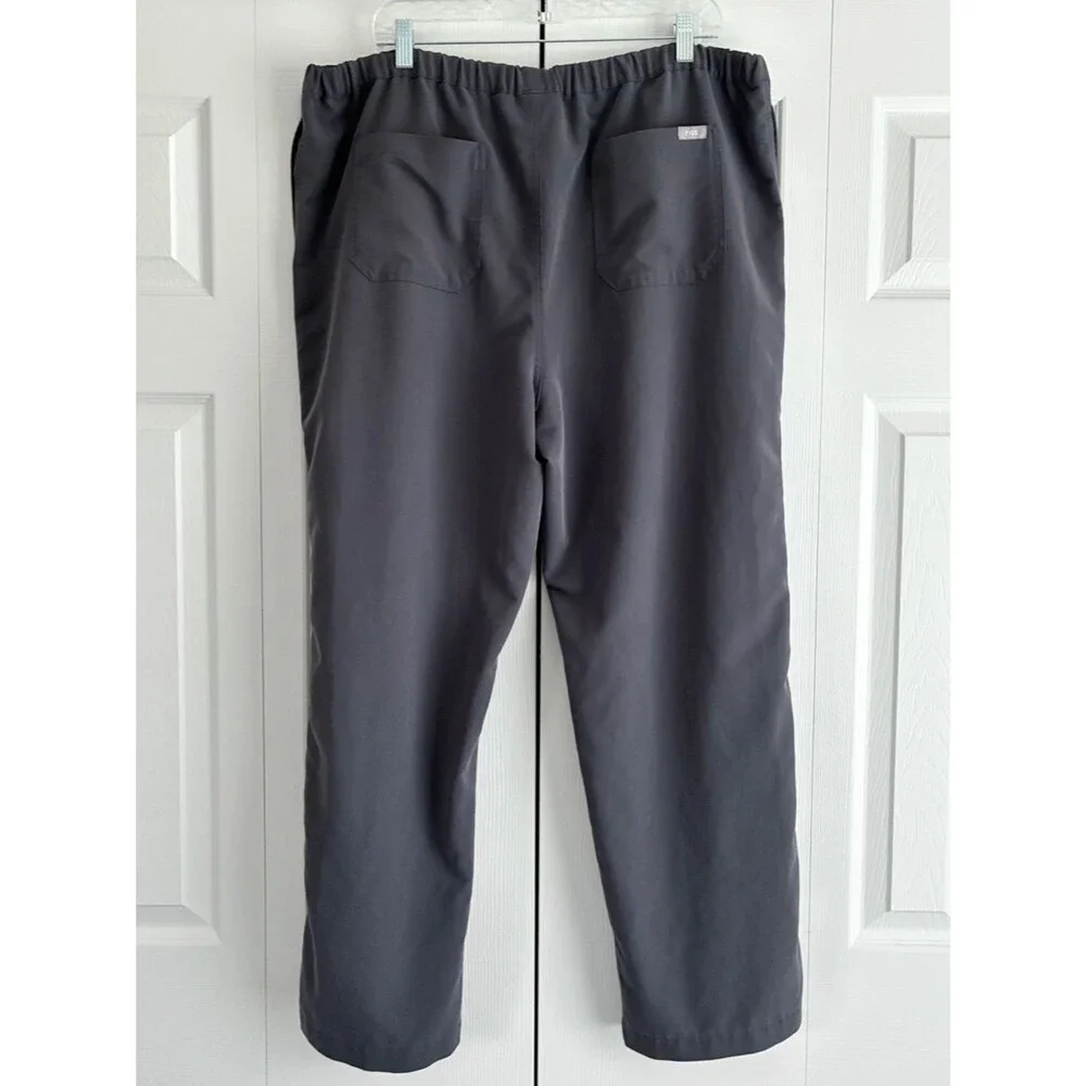 FIGS Technical Collection Scrub Pants Men’s XXL Short Gray Stretch Straight Leg